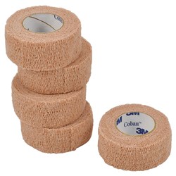 Coban Self-Adherent Bandage Tan 2.5cm x 4m Stretched