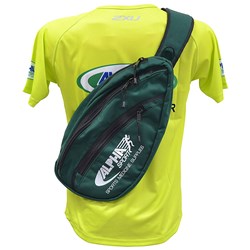 Bushwalker Deluxe Sling Bag - Green With AlphaSport Logo