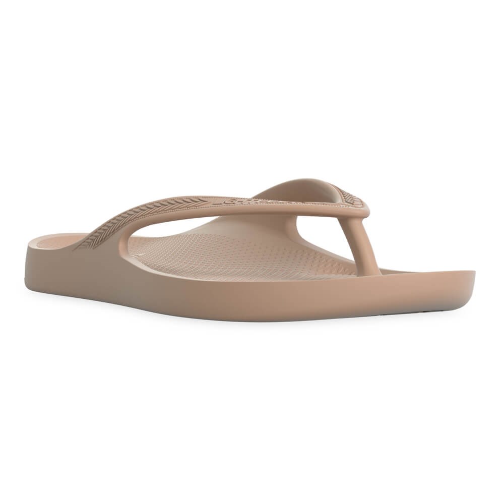 Lightfeet Arch Support Thongs - Latte - Alpha Sport