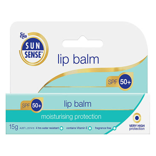 Ego Sunsense Lip Balm 50+ 4hr Water Resistant 15g
