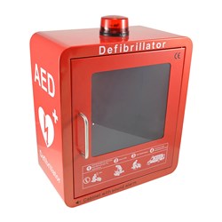 AED Red Wall Cabinet with Alarm and Light