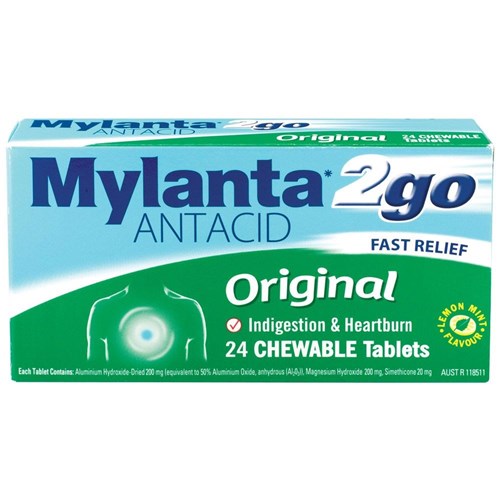 Mylanta 2go Chewable Tablets (24)