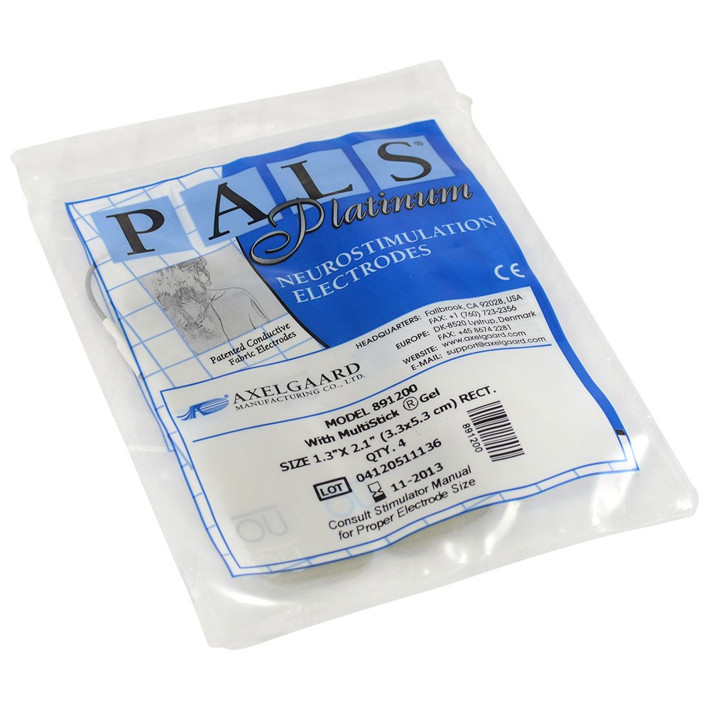 Pals Platinum Electrodes 3.3 x 5.3cm Rectangle (4)