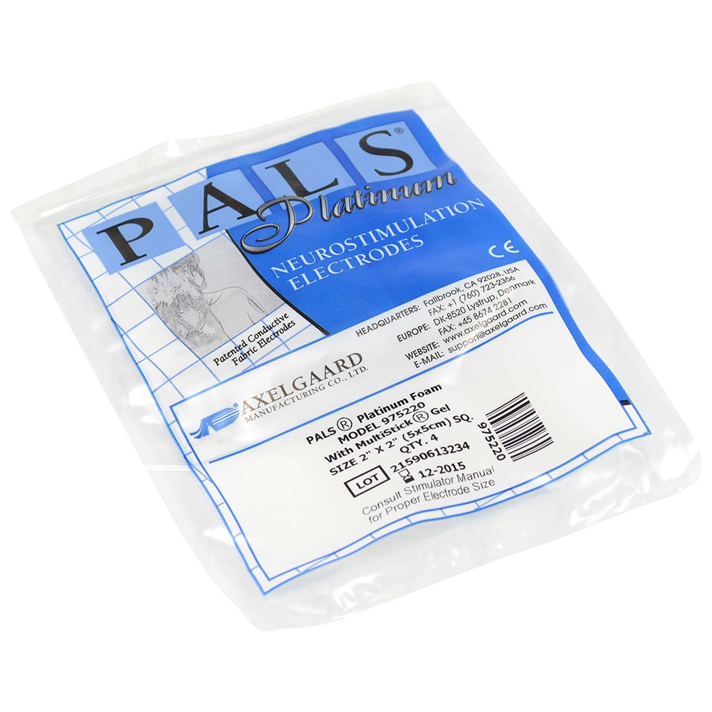 Pals Platinum Foam Electrodes 5 x 5cm Square (4)