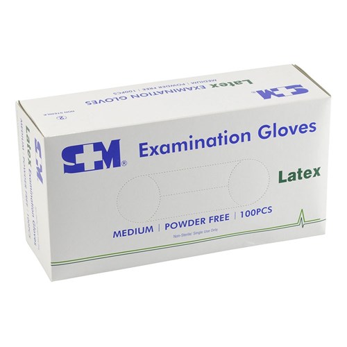 Latex Gloves Powder Free (100)