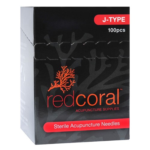 Red Coral J-Type Acupuncture Needle (100)