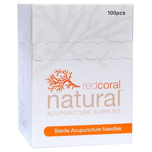 Red Coral Natural Acupuncture Needles (100)