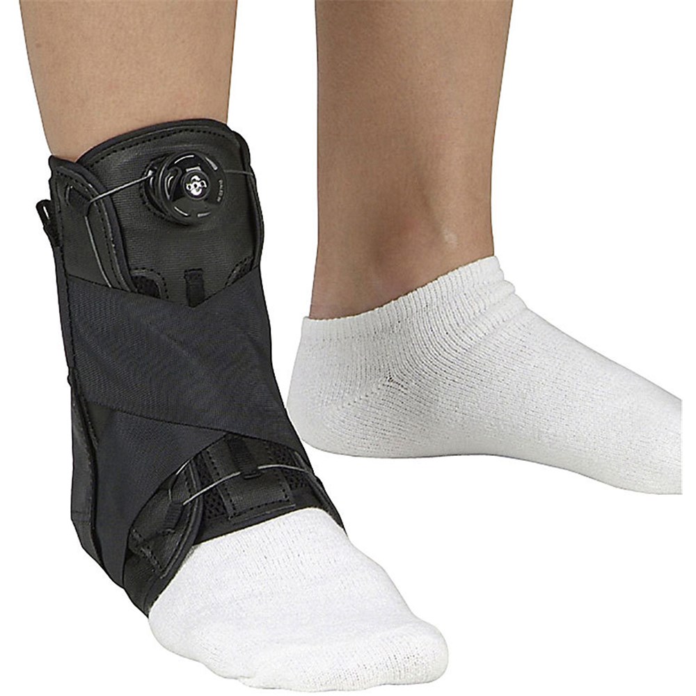 FitPro Adjustable Hinged Ankle Brace with Contoured Foot Plate Medium Left Exclusive Brand 