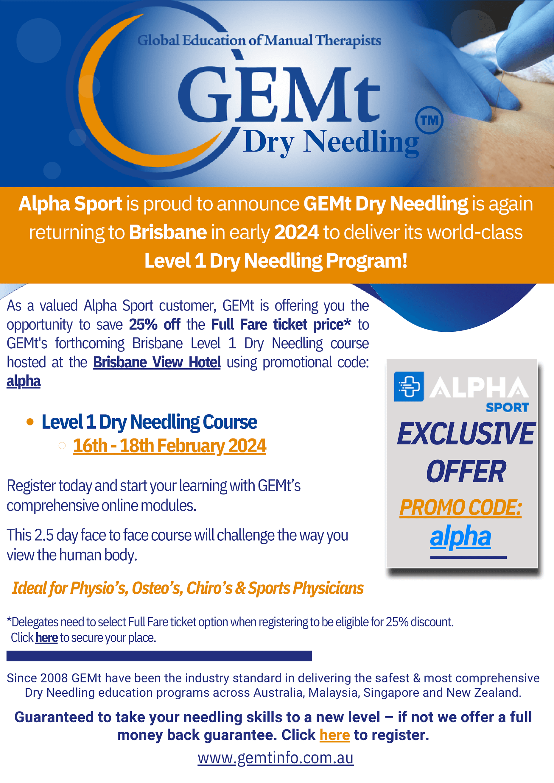 GEMt Dry Needling course info