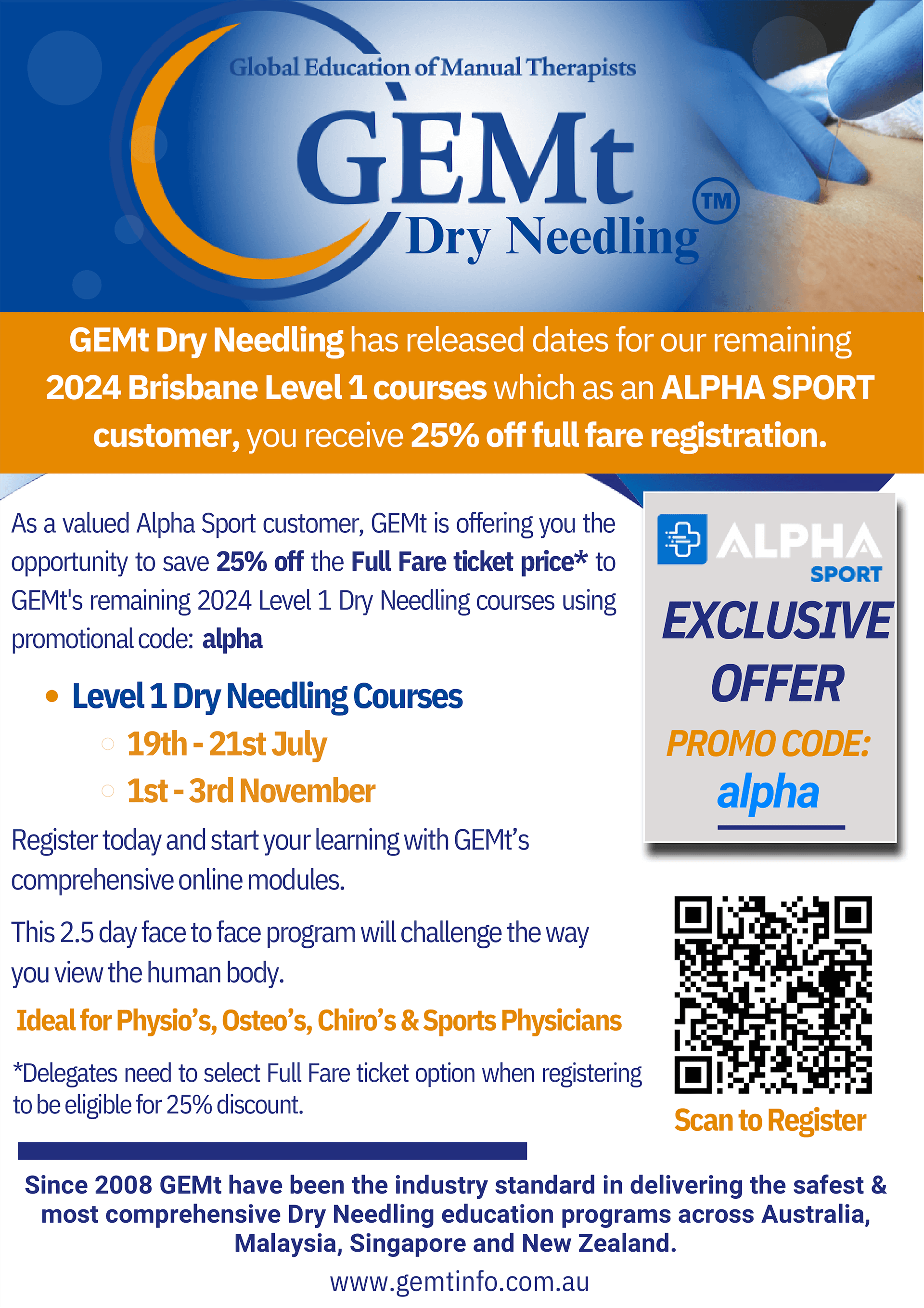 GEMt Dry Needling course info