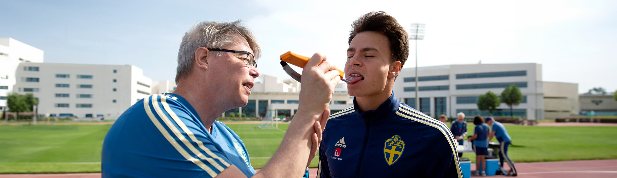 Swedish soccer team using the MX3 Hydration Testing System