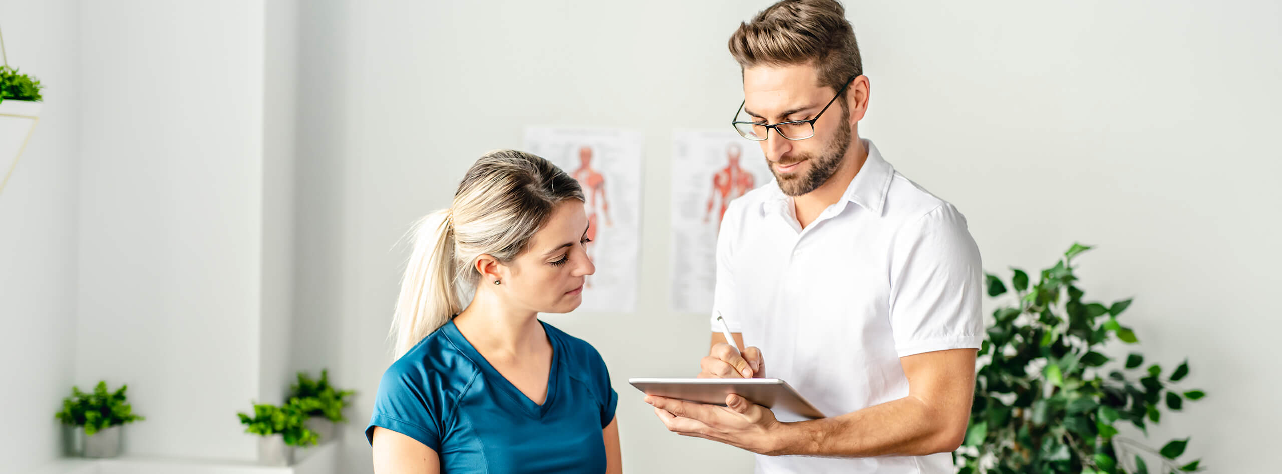 Patient getting treatment from a Physio